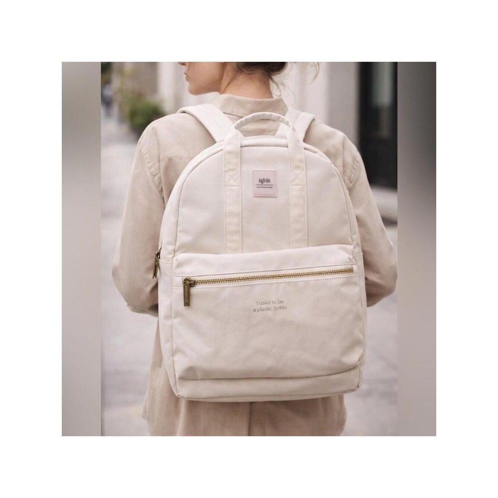✨ Lefrik Cream Eco Recycled Backpack Travel‎ Laptop✨